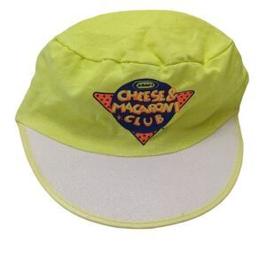 Kraft Cheese & Macaroni Club Painter Hat Neon Green Vintage 80ss 90s
